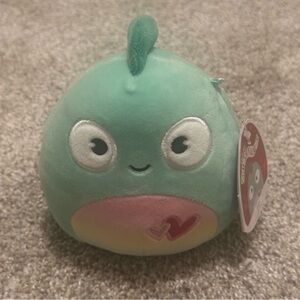 new with tags 5” squishmallow valentines day chameleon lizard pastel hearts cute